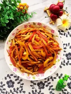 Pepper ham and apricot mushroom