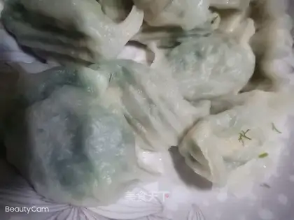 Spicy eggs, shrimp dumplings