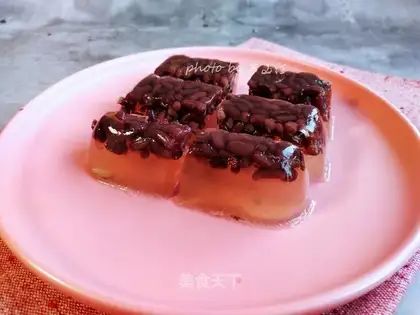 Red bean coconut cake