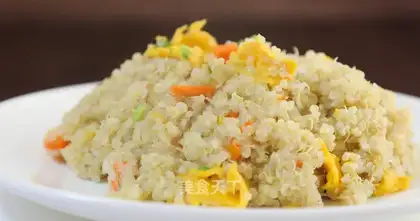 Carrot eggs, quinoa