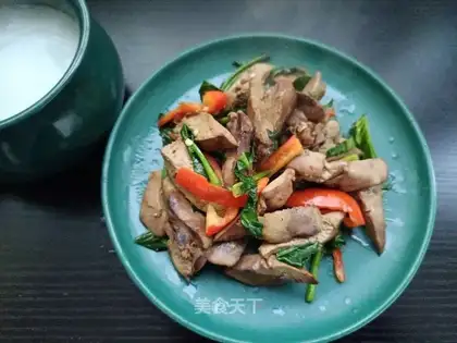 Spinach fried liver