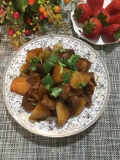 Potato red meat