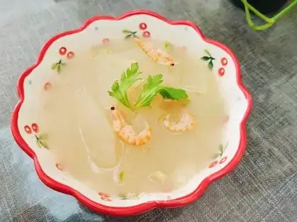 Shrimp melon soup