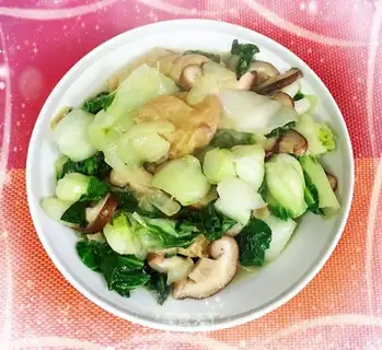 The green mushrooms and pasta