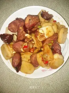 Old fried sausage
