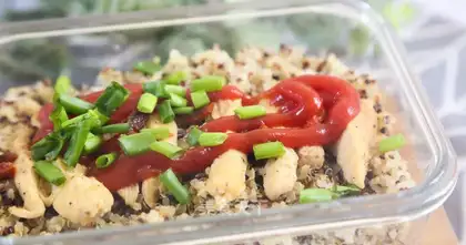 The quinoa chicken lunch