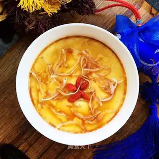 Silver fish steamed eggs