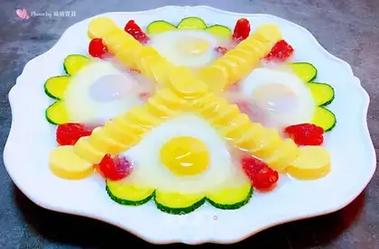 Japanese tofu sausage steamed eggs