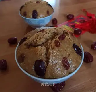 Red sugar, red date cake