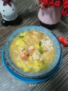Tomato shrimp pip soup
