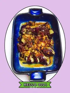 Roast eggplant