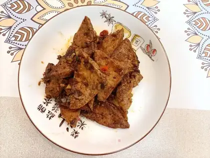 Dry pan tofu