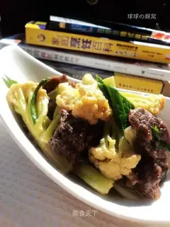 stir-fried beef and cauliflower