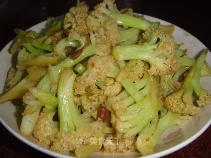 stir-fried cauliflower with soybean paste