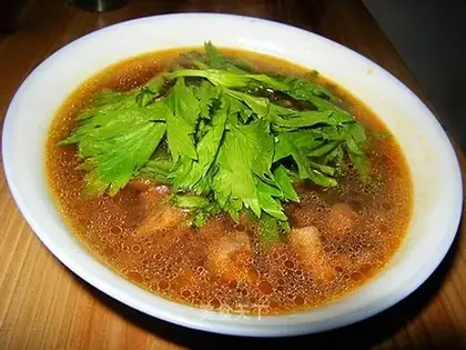 Celery and mushroom soup