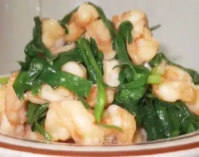 Shrimp and leek
