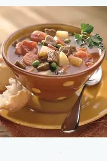 Winter beef warm soup
