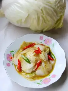 Hot and sour cabbage stalks