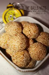 Pumpkin nut sesame ball