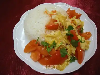 Tomato and egg rice