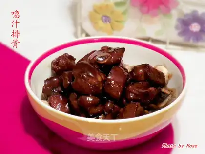 Braised pork ribs with rice sauce