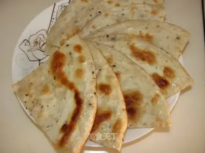 Black sesame pepper pancakes