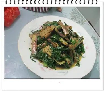 stir-fried eggplant with wild shallots