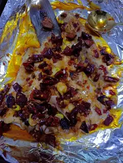 Spicy roasted bass