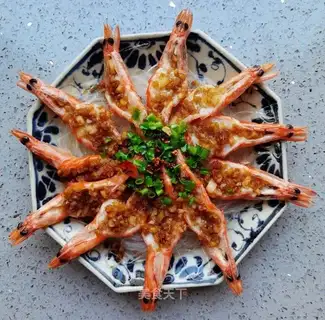 Garlic fan shrimp