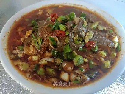 Garlic duck blood