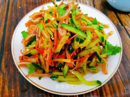 Pork ears with cucumbers