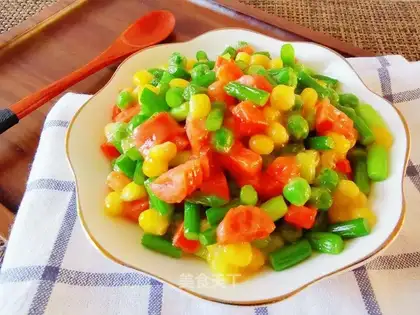 Five-colour vegetable grains