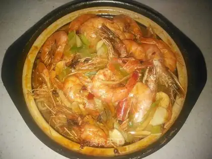 Spicy pan shrimp