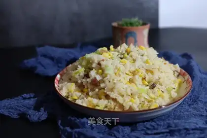 Corn sausage fried rice