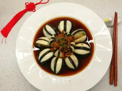 Lotus eggs and eggplant
