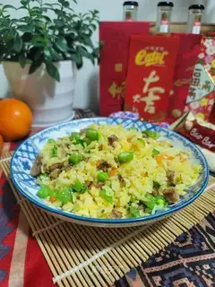 Sweet bean sausage fried rice