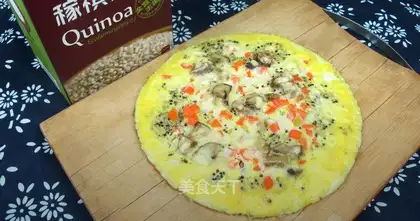 Handmade quinoa and wheat pizza