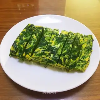 Spinach steamed eggs