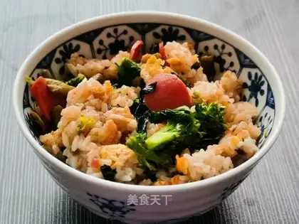 Ham eggs for rice