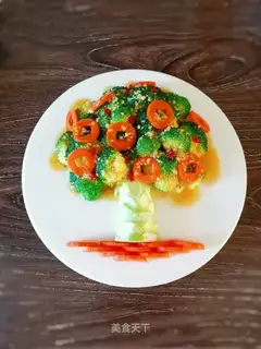 The broccoli has a tree