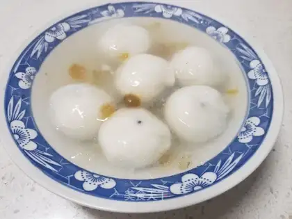 Peach gel soup