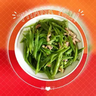 Sword bean fried meat
