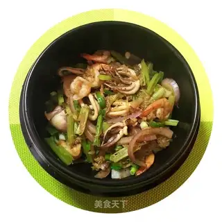 Black pepper seafood fan