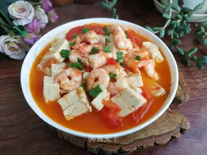 Tomato shrimp tofu