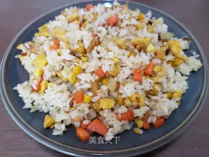 Goose eggs and rice