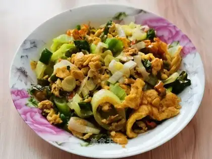 Hot pepper onion fried eggs
