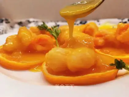 Orange shrimp ball