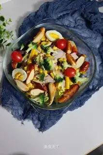 Corn ham salad