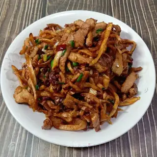 radish and fried meat