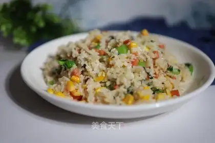 Ham corn fried rice